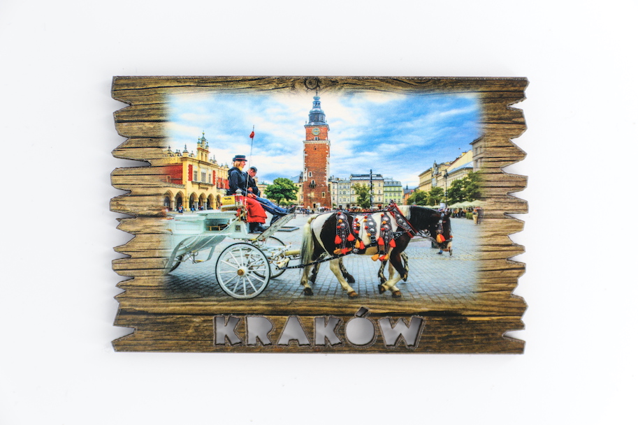 Magnesy pamiątkowe: Kraków i Powóz Konny - imagnes.pl