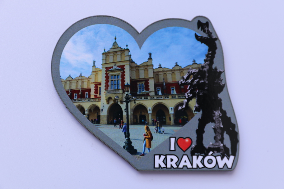 Magnesy pamiątkowe: I love Kraków smok - imagnes.pl